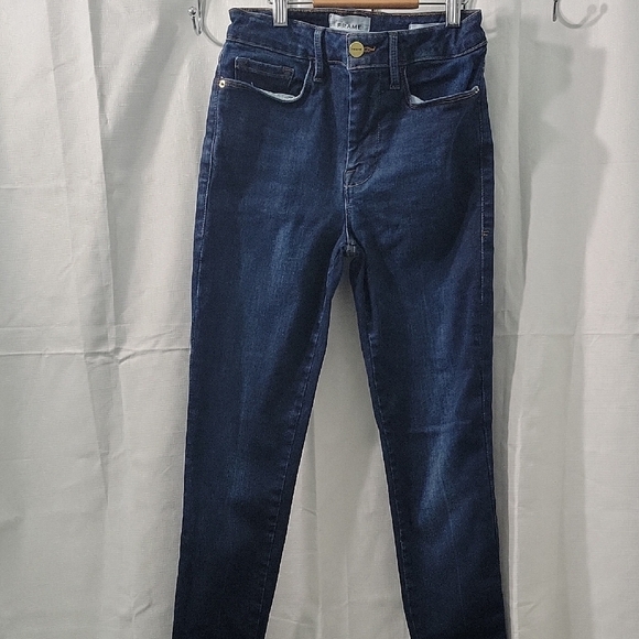 FRAME Dark Blue Women's Skinny Jeans Size 1 - Picture 1 of 10